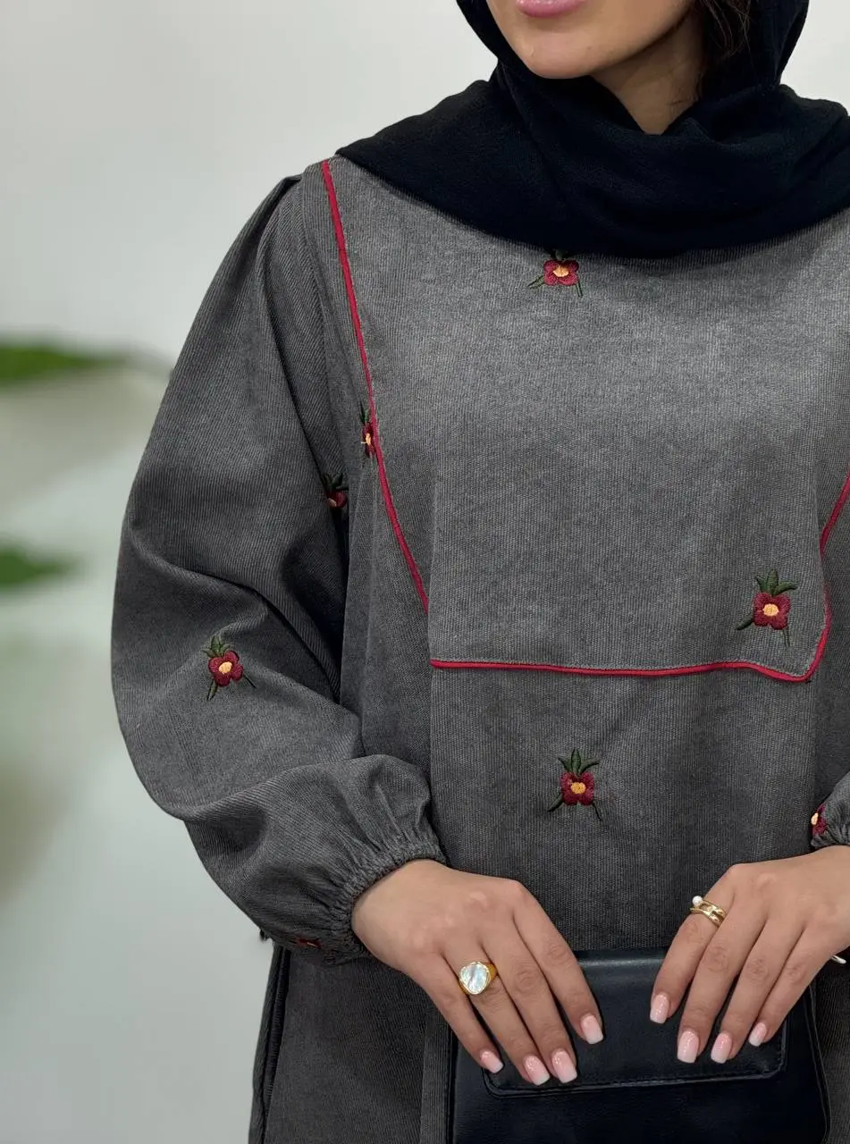 پیراهن مانتویی گلدوزی مهیاس 1